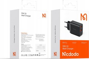 Ładowarka Mcdodo MCDODO MAŁA UNIWERSALNA ŁADOWARKA SIECIOWA DO TELEFONU ZASILACZ 2X USB 12W 11