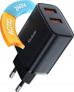 Ładowarka Mcdodo MCDODO MAŁA UNIWERSALNA ŁADOWARKA SIECIOWA DO TELEFONU ZASILACZ 2X USB 12W 9