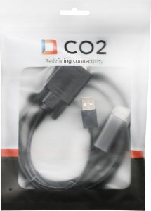 Adapter AV Co2 CO2 KABEL HDMI - VGA ADAPTER PRZEJŚCIÓWKA KONWERTER FULL HD 1080P 60HZ 1M 12