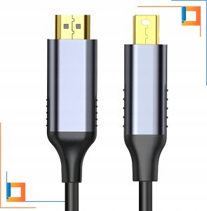 Kabel Co2 CO2 KABEL MINI DISPLAYPORT HDMI 2.1 PRZEWÓD MINI DP HD 240HZ 8K 60HZ HDR 3M 9