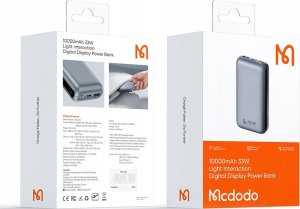 Powerbank Mcdodo MCDODO POWERBANK 10000MAH Z WYŚWIETLACZEM 2X USB USB-C 33W + KABEL USB-C PD 15