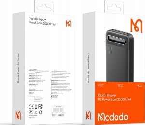 Powerbank Mcdodo MCDODO POWERBANK 20000MAH Z WYŚWIETLACZEM 2X USB USB-C 2A 10W + KABEL USB-C 14
