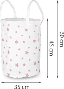 Triton Kosz na zabawki Nukido - biały w gwiazdki 4