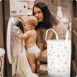 Triton Kosz na zabawki Nukido - biały w gwiazdki 6