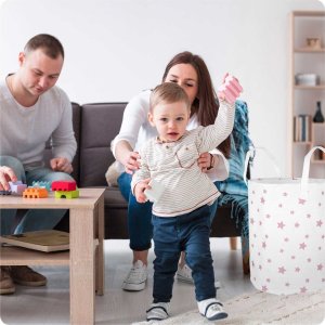 Triton Kosz na zabawki Nukido - biały w gwiazdki 7