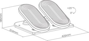 Spacetronik Podnóżek do stóp SPE-M08B ala mini steper podstawka pod biurko z funkcją fitness 5