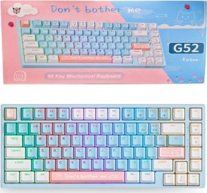 Klawiatura Onikuma ONIKUMA G52 Klawiatura Mechaniczna Gamingowa RGB : Kolor - biały/różowy 1