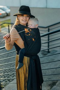 LennyLamb Chust tkana LennyLamb - Pawi Ogon - Pitch Black 7 (5.2 m.) 8