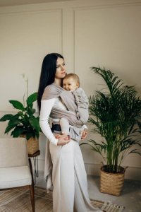 LennyLamb Nosidło hybrydowe LennyLamb - Mała Jodełka Almond Regulowane 11