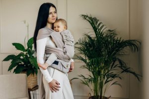 LennyLamb Nosidło hybrydowe LennyLamb - Mała Jodełka Almond Regulowane 12