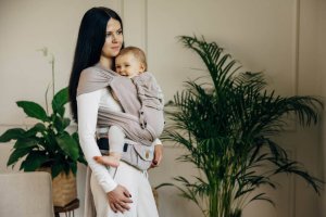 LennyLamb Nosidło hybrydowe LennyLamb - Mała Jodełka Almond Regulowane 13