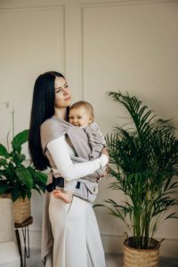 LennyLamb Nosidło hybrydowe LennyLamb - Mała Jodełka Almond Regulowane 10