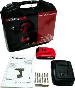 Wiertarko-wkrętarka HurthAG WIERTARKO WKRĘTARKA 2x 20v Li-Ion UDAR BEZSZCZOTKOWA 13