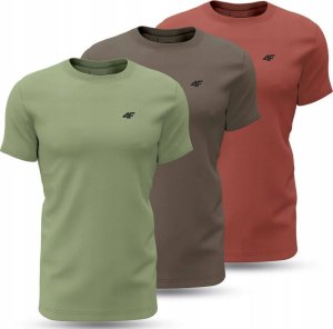 4f Męskie koszulki T-shirt 4F 3pak zestaw mix kolor basic na co dzień 1