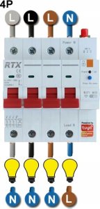 RTX Bezpiecznik 3 Fazy 63A WiFi Tuya # Pomiar Energii 13