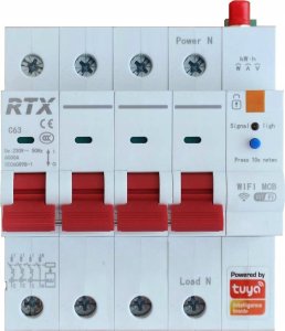 RTX Bezpiecznik 3 Fazy 63A WiFi Tuya # Pomiar Energii 14
