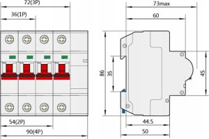 RTX Bezpiecznik 3 Fazy 63A WiFi Tuya # Pomiar Energii 10