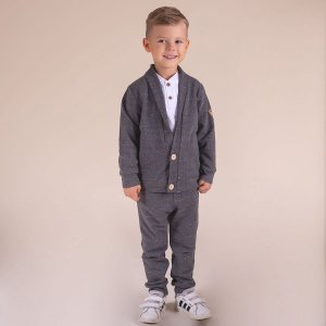 NICOL Spodnie dresowe dla chłopca popielate Mix Nicol 92 2