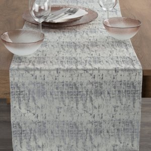 Eurofirany OBRUS ALINA 40 X 140 CM SREBRNY 1