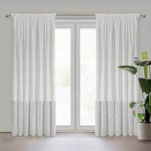 Eurofirany ZASŁONA GOTOWA MARION 2 NA TAŚMIE 140 X 270 CM BIAŁY 1