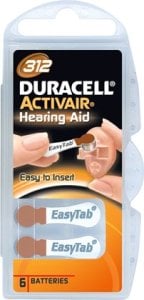 Duracell Duracell A312/DA312/ZL312, Zinc air cells, 6 pc(s) one size 1