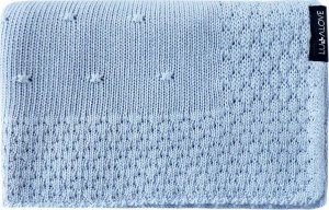 LullaLove Bambusowy koc - popcorn błękit 80x100 cm Lullalove 2