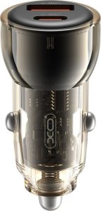 Ładowarka XO XO ładowarka samochodowa CC60 60W 1x USB 1x USB-C czarna + kabel USB-C - USB-C 2