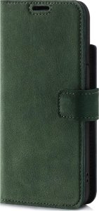 Surazo Skórzane etui na telefon RFID Wallet case - Nubuk Ciemny Zielony - TPU Czarne Apple iPhone 15 Plus 1