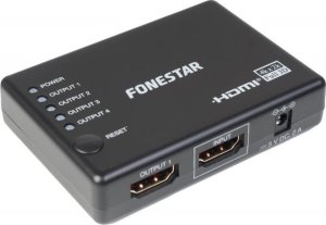 Fonestar Fonestar FO-554 - Rozdzielacz 1 x 4 HDMI (1 wejście x 4 wyjścia), 4K@30Hz. Przepustowość 10.2Gbps 1