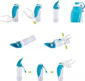 Irodori Vet Przenośna butelka na wodę dla zwierząt liść 580ml Irodori Vet 9