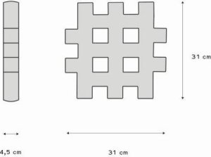 Marioinex Klocki Maxi Waffle w kartonie 24 el. 2