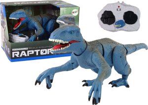 Figurka LeanToys Zdalnie Sterowany Dinozaur Velociraptor Dźwięk Odgłosy Ryczenia Niebieski 1