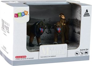 Figurka LeanToys Zestaw 2 Figurek Mandryl z Młodym Mandryle Figurka Małpa 3