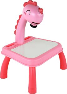 LeanToys Projektor do nauki rysowania Dinozaur Różowy 3