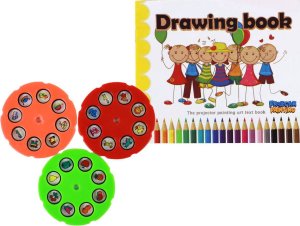 LeanToys Projektor do nauki rysowania Dinozaur Różowy 4