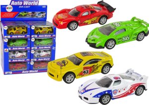 LeanToys Auto Sportowe Wyścigowe Resorak Wyścigi 4 Kolory 1:43 1