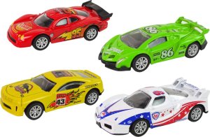 LeanToys Auto Sportowe Wyścigowe Resorak Wyścigi 4 Kolory 1:43 2