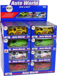 LeanToys Auto Sportowe Wyścigowe Resorak Wyścigi 4 Kolory 1:43 3