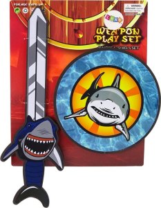 LeanToys Zestaw Rycerza Miecz Tarcza Z Pianki EVA Rekin 4