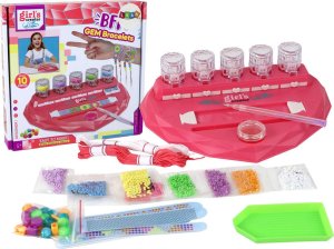 LeanToys Zestaw do Robienia Bransoletek Diamenciki Wyklejanie Serce 1