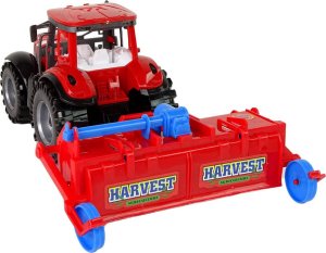 LeanToys Czerwony Ciągnik z Pługiem Napęd Frykcyjny 4