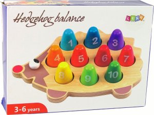 LeanToys Drewniany Jeż Edukacyjny 10 Pionków Kolorowy 4