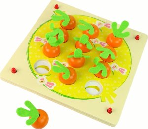 LeanToys Gra Memory Marchewki Drewniana 2
