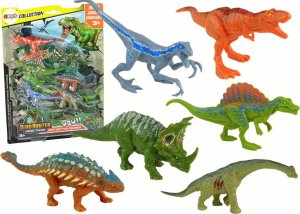 Figurka LeanToys Zestaw Figurki Dinozaury 6 sztuk Kolorowe 1