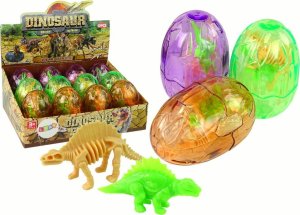 Figurka LeanToys Duże Jajo Dinozaura 2 Figurki Jajko Dinozaury 9 cm 1