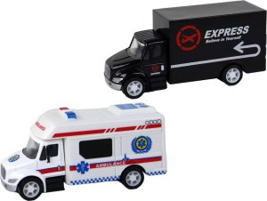 LeanToys Kamper Ciężarówka Karetka Lodziarnia Z Napędem Frykcyjnym 1:87 A 2