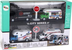 LeanToys Kamper Ciężarówka Karetka Lodziarnia Z Napędem Frykcyjnym 1:87 A 5