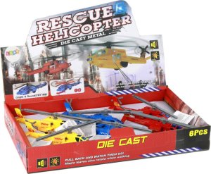 LeanToys Helikopter Śmigłowiec Aluminiowy Ratunkowy Z Napędem Mix Dźwięk Światła 9