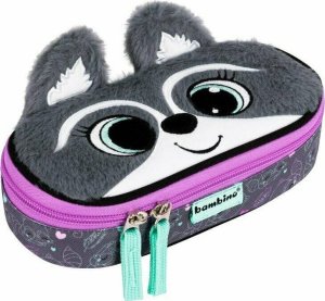 Piórnik Derform Piórnik saszetka usztywniona z wewnętrzną klapką Bambino PC-01 Racoon Szop pracz 2