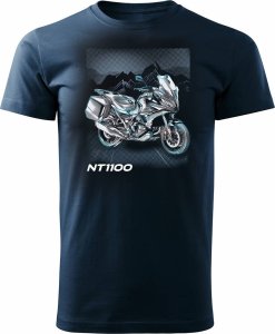 Topslang Koszulka z motocyklem na motor Honda NT 1100 męska granatowa REGULAR XL 1